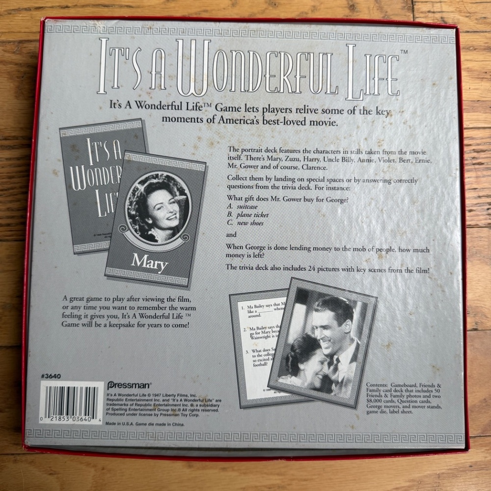 It's a Wonderful Life Board Game -- Brand New - Picture 3 of 3